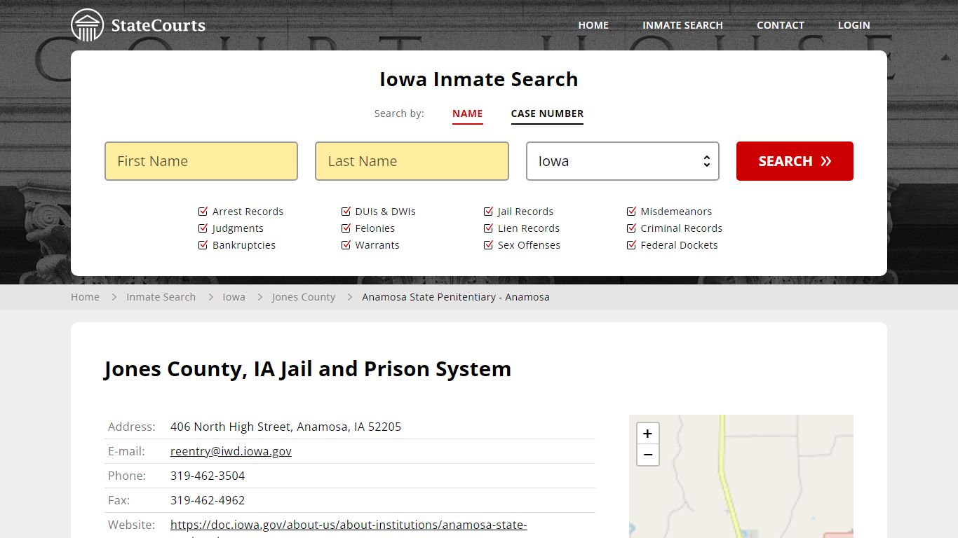 Anamosa State Penitentiary - Anamosa Inmate Records Search, Iowa ...